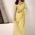 Lemon linen beautiful tussle on pallu casual wear saree