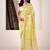 Lemon linen beautiful tussle on pallu casual wear saree