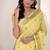 Lemon linen beautiful tussle on pallu casual wear saree