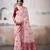 Light red & maroon cotton weaving zari border casual wear saree