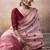 Light red & maroon cotton weaving zari border casual wear saree
