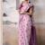 Light pink & purple cotton weaving zari border casual wear saree