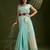sky blue tissue linen silk zari woven designer saree with blouse
