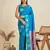 sky blue soft kanjivaram paithani silk zari woven designer saree with blouse