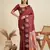 maroon soft kanjivaram paithani silk zari woven designer saree with blouse