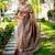 cream handloom raw silk weaving designer saree with blouse