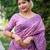 purple handloom raw silk weaving designer saree with blouse