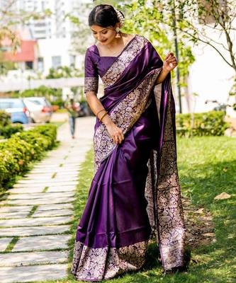 wine handloom raw silk weaving designer saree with blouse 1