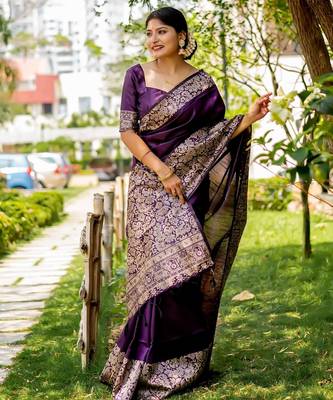 wine handloom raw silk weaving designer saree with blouse 2