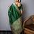 bottle green handloom raw silk weaving designer saree with blouse