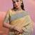 cream handloom raw silk weaving designer saree with blouse