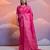 rani pink handloom raw silk weaving designer saree with blouse