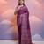 wine handloom raw silk weaving designer saree with blouse