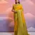 yellow handloom raw silk weaving designer saree with blouse