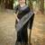 black handloom raw silk weaving designer saree with blouse