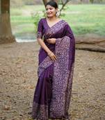 wine handloom raw silk weaving designer saree with blouse