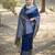 blue handloom raw silk weaving designer saree with blouse