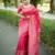 pink handloom raw silk weaving designer saree with blouse