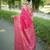 pink handloom raw silk weaving designer saree with blouse