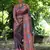 black soft tussar silk kalamkari printed designer saree with blouse