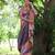 black soft tussar silk kalamkari printed designer saree with blouse