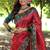 black soft tussar silk peacock printed designer saree with blouse