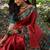 black soft tussar silk peacock printed designer saree with blouse
