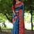 wine soft tussar silk peacock printed designer saree with blouse