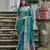 teal soft kalyani silk zari woven designer saree with blouse