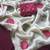  White satin georgate sarees with mapple mottifs embroidory all over saree with lace