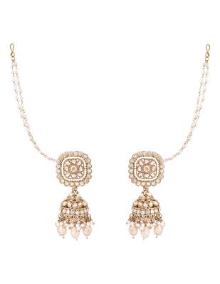 Detachable ear chain with jhumka earrings  2