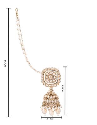 Detachable ear chain with jhumka earrings  4