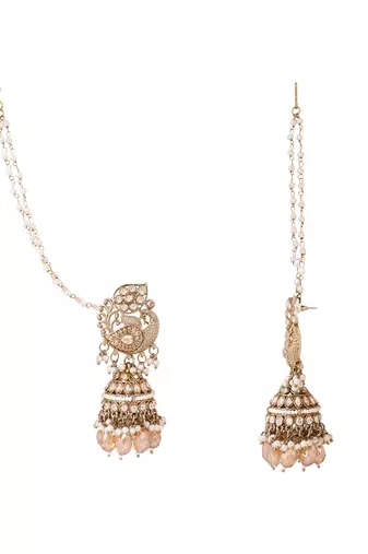 Detachable ear chain with jhumka earrings (e3383fl)