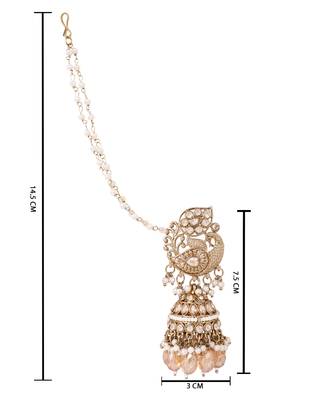 Detachable ear chain with jhumka earrings (e3383fl) 4