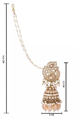 Detachable ear chain with jhumka earrings (e3383fl)