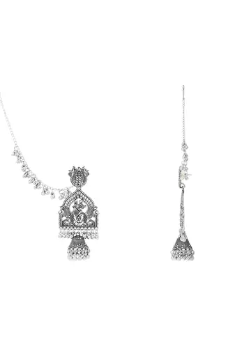 Traditional temple style jhumka earring with ear chain for women (e3386ox)