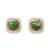 Latest stylish lightweight modern stud earrings combo set for women (green)