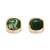Latest stylish lightweight modern stud earrings combo set for women (green)