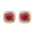 Fashion latest stylish trendy lightweight modern stud earrings combo set for women (red)