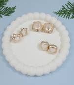 Fashion latest stylish trendy lightweight modern stud earrings combo set for women 