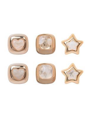 Fashion latest stylish trendy lightweight modern stud earrings combo set for women  5