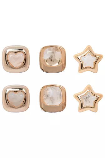 Fashion latest stylish trendy lightweight modern stud earrings combo set for women 