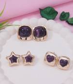 Fashion latest stylish trendy lightweight modern stud earrings combo set for women 