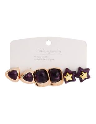 Fashion latest stylish trendy lightweight modern stud earrings combo set for women  5