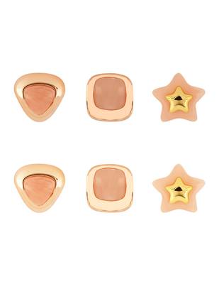 Fashion latest stylish trendy lightweight modern stud earrings combo set for women  5