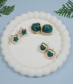 Fashion latest stylish trendy lightweight modern stud earrings combo set for women 