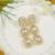 Traditional white stone drop dangle earrings for women (white)