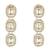 Traditional white stone drop dangle earrings for women (white)