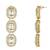 Traditional white stone drop dangle earrings for women (white)