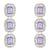 Traditional white stone drop dangle earrings for women (silver purple)